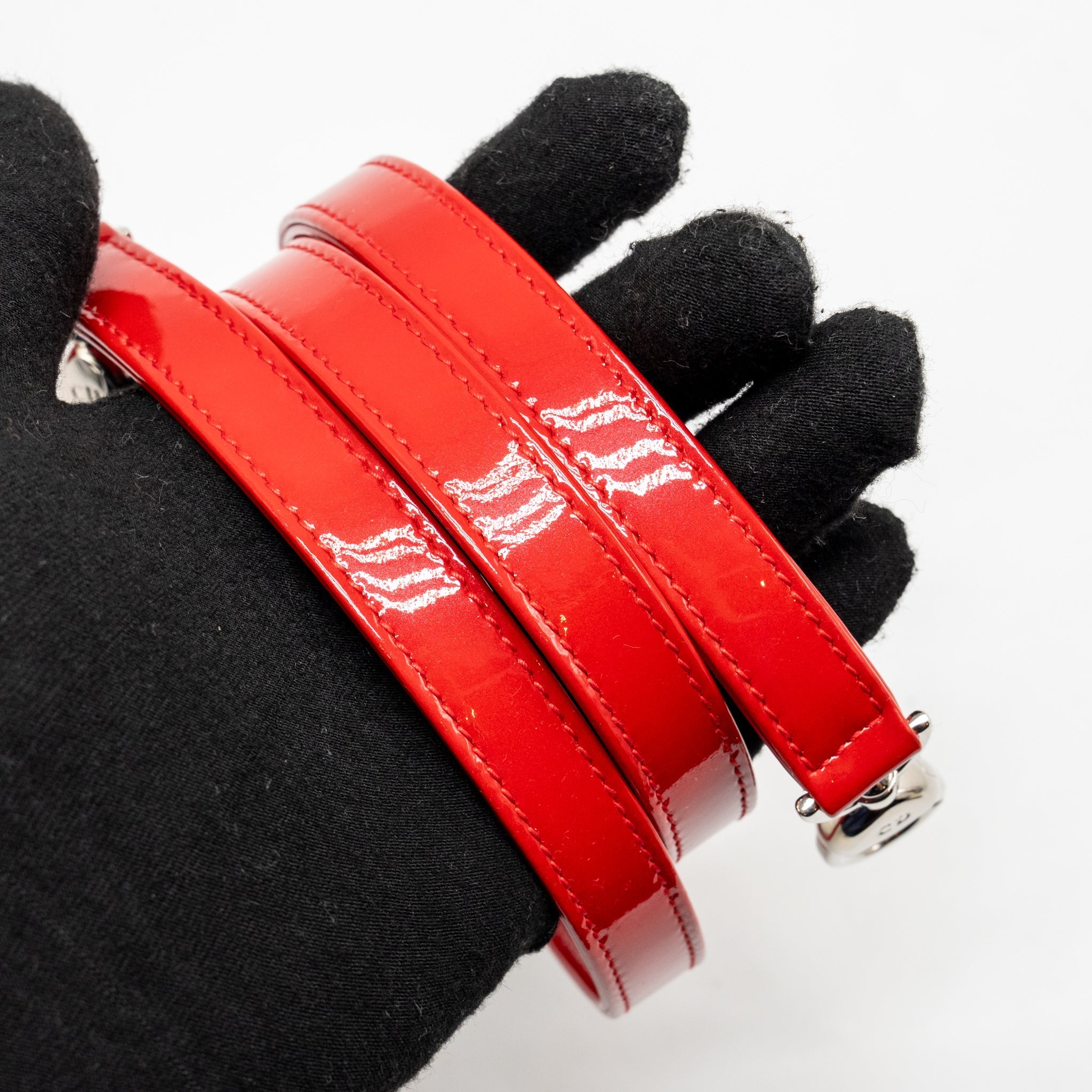 DIOR MEDIUM LADY DIOR PATENT RED SHW