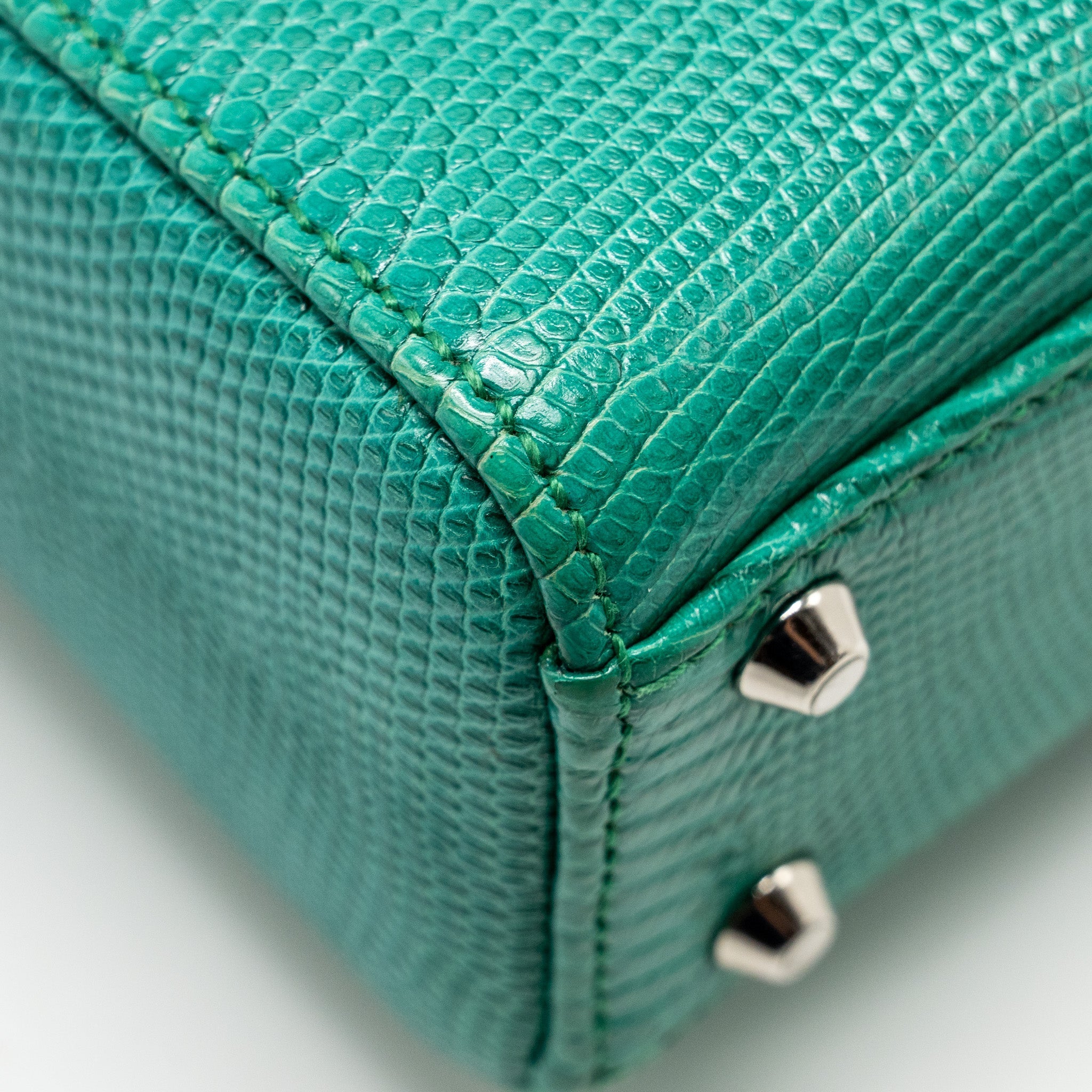 DIOR MINI LADY DIOR LIZARD GREEN CRYSTAL SHW