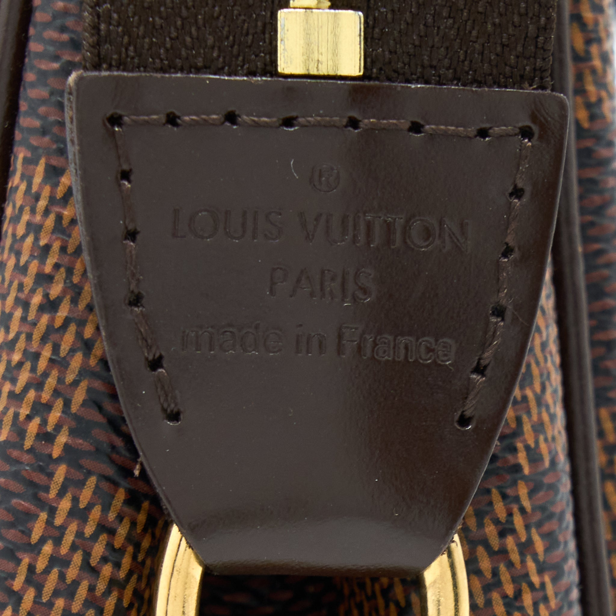 LOUIS VUITTON EVA CLUTCH DAMIER EBENE GHW