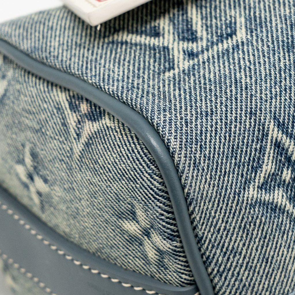LOUIS VUITTON KEEPALL BANDOULIERE 25 WASHED DENIM CANVAS BLUE SHW