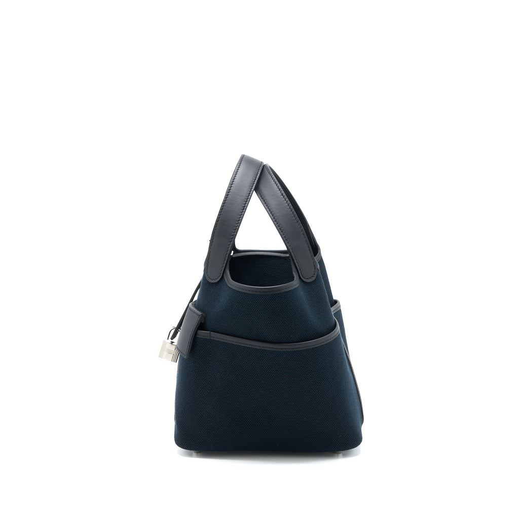 HERMES PICOTIN CARGO 18 LOCK BAG SWIFT/TOILE CANVAS BLACK SHW