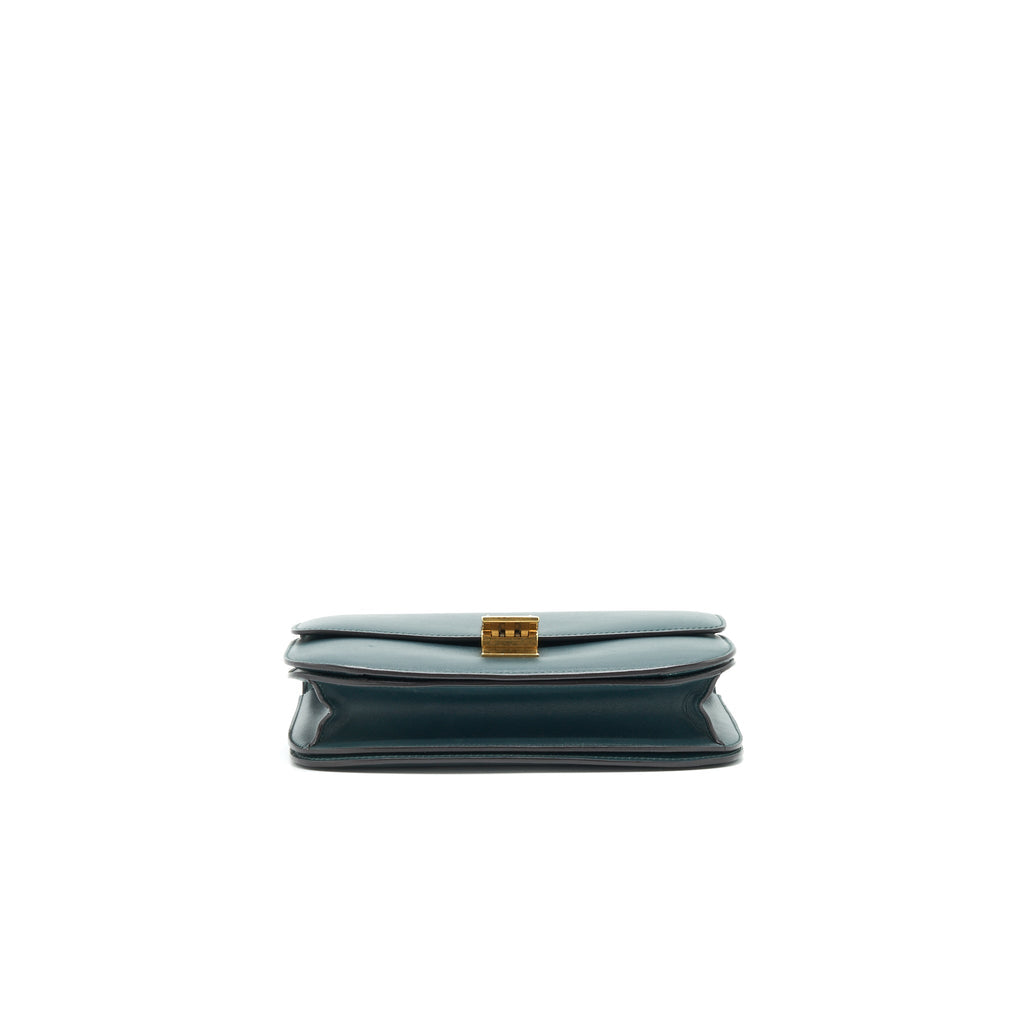 CELINE BOX AMAZON GREEN CALFSKIN LEATHER