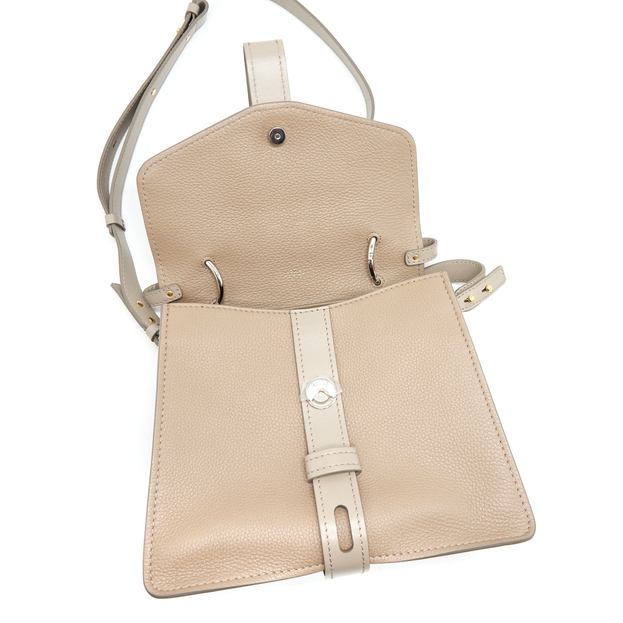 CHLOE TOP HANDLE SHOULDER BAG MOTTY GREY