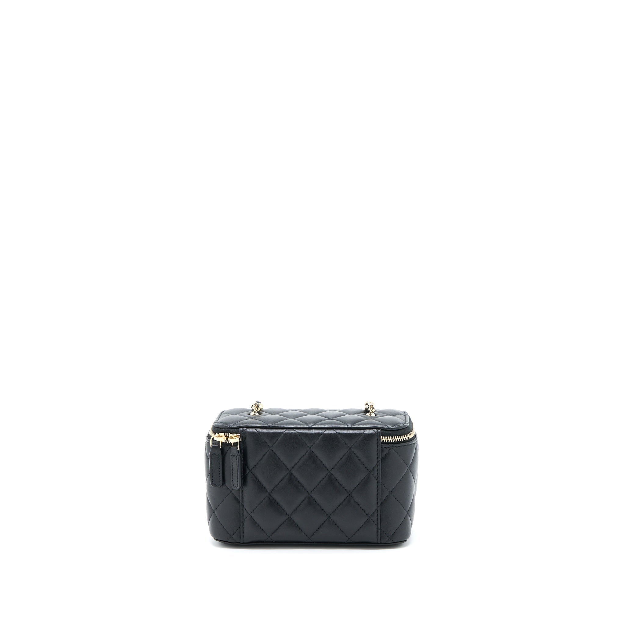 CHANEL 23C PEARL CRUSH LONG VANITY LAMBSKIN BLACK LGHW (MICROCHIP)