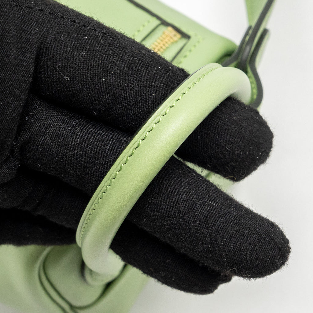 HERMES MINI LINDY SWIFT VERT CRIQUET GHW