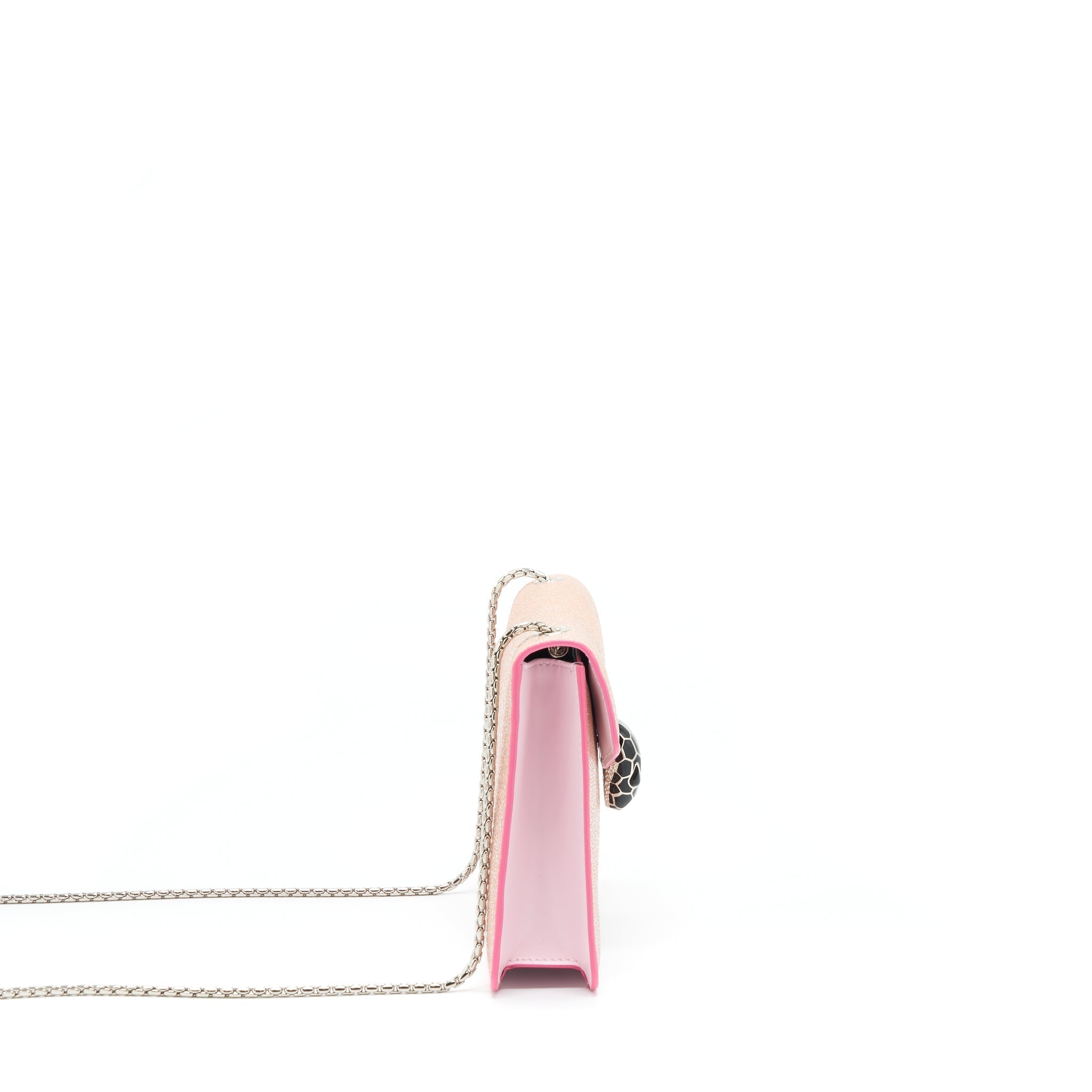 BVLGARI SERPENTI FOREVER BAG ROSA DI FRANCIA CRYSTAL GALUCHAT