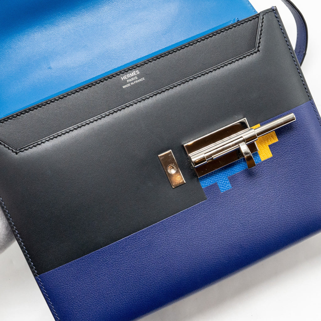 HERMES VERROU 23 ALLEGRETTO LEATHER BLEU ENCRE / MULTICOLOUR SHW
