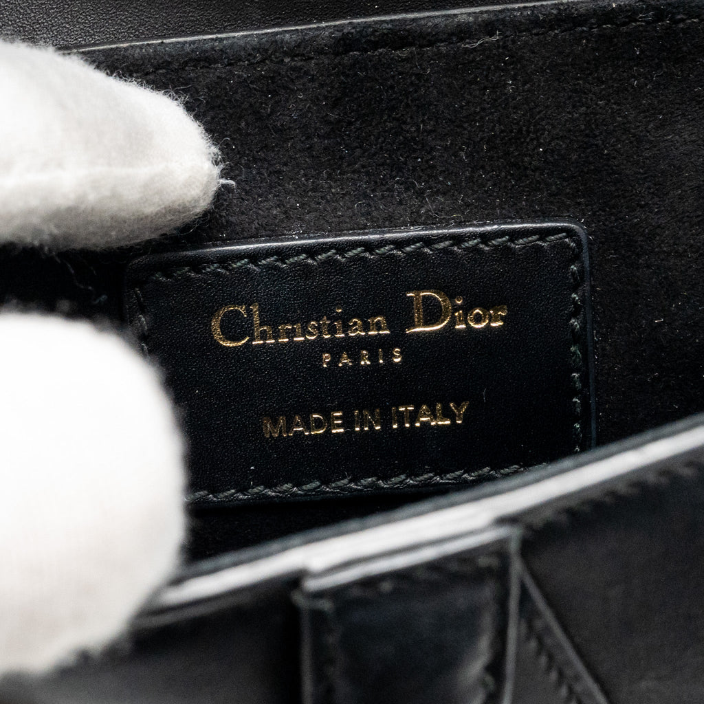 DIOR MINI SADDLE BAG CALFSKIN BLACK GHW