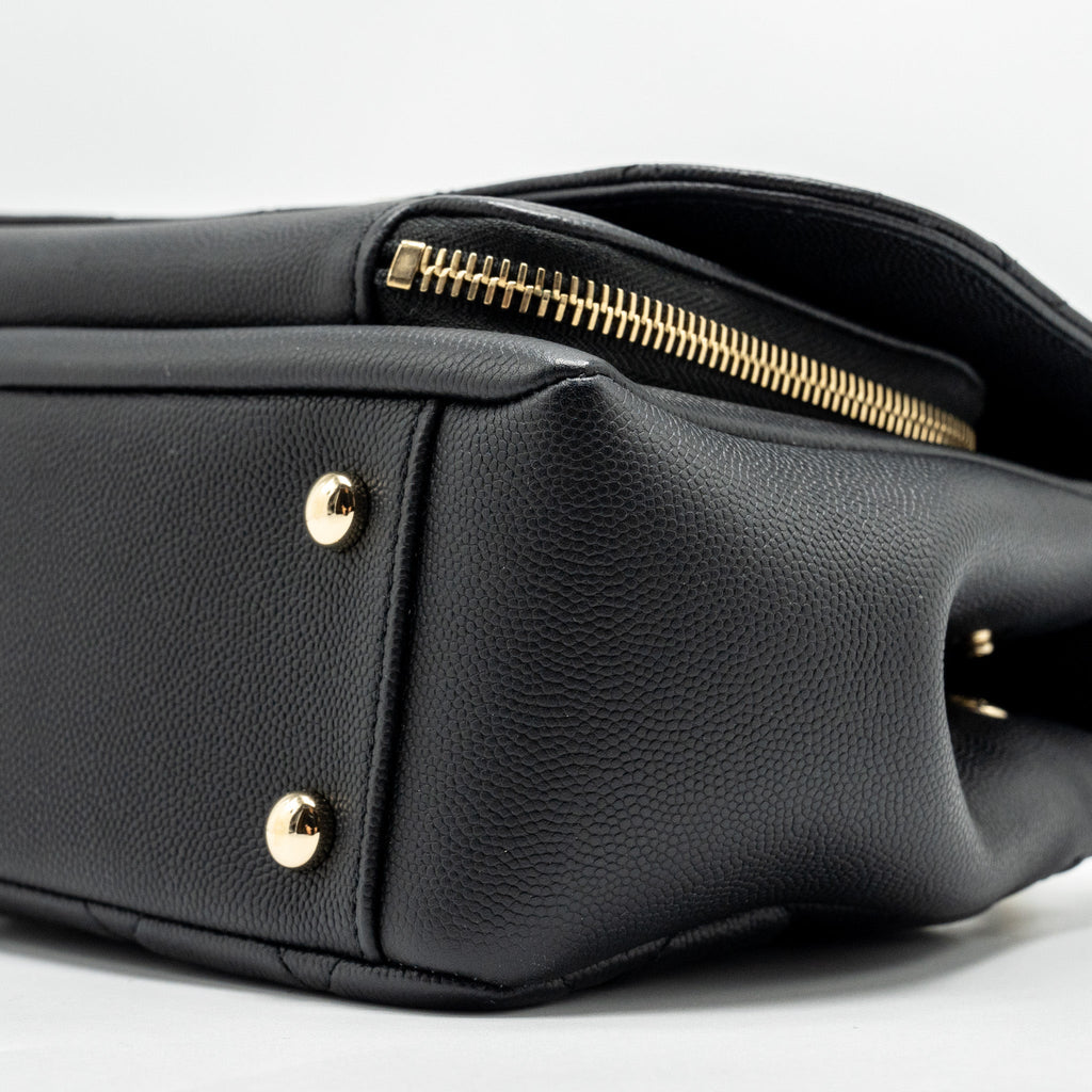 CHANEL MEDIUM BUSINESS AFFINITY CAVIAR BLACK LGHW