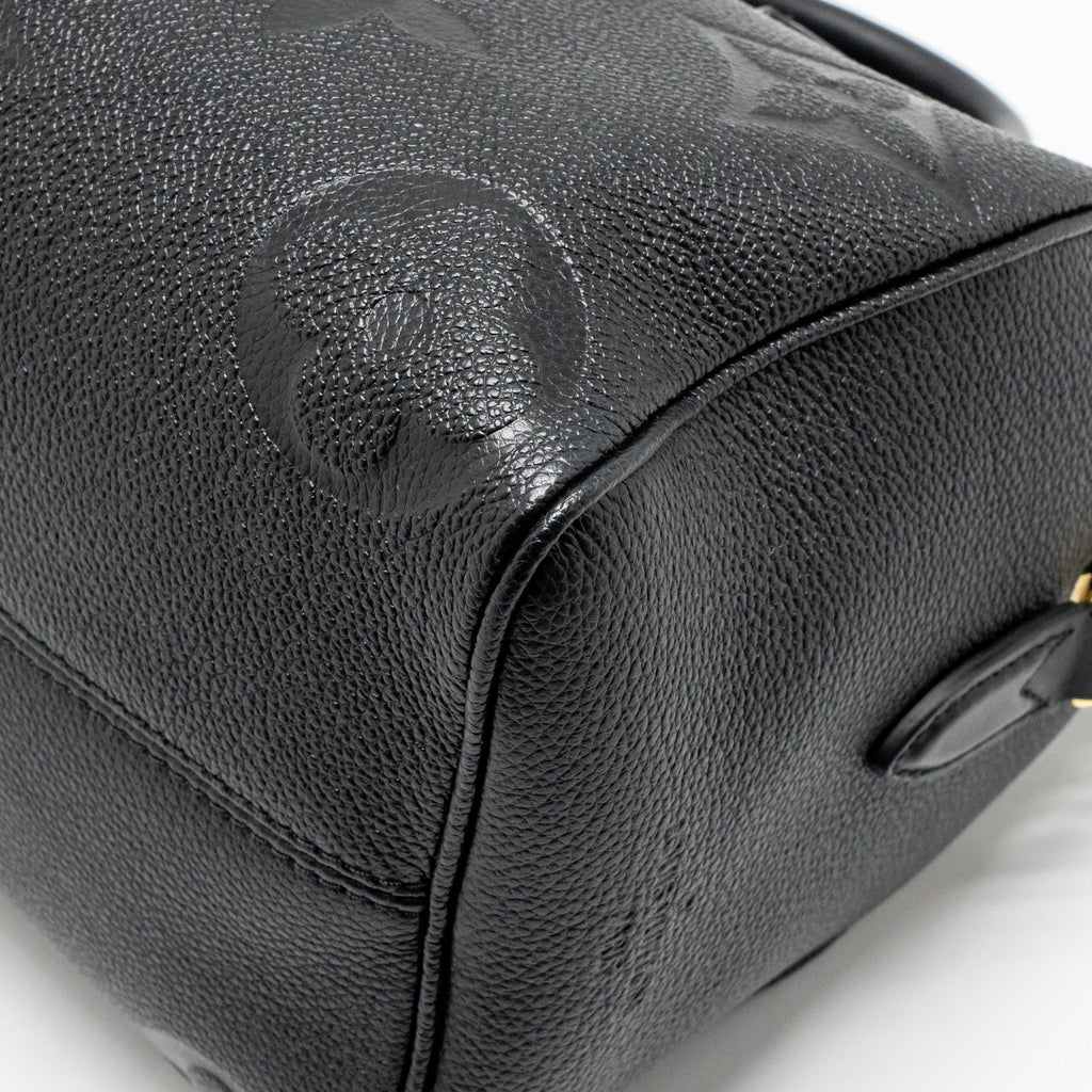 LOUIS VUITTON SPEEDY BANDOULIERE 25 MONOGRAM EMPREINTE LEATHER BLACK GHW