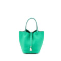 HERMES PICOTIN 18 LOCK BAG ALLIGATOR TOUCH CLEMENCE MENTHE/VERT JADE SHW