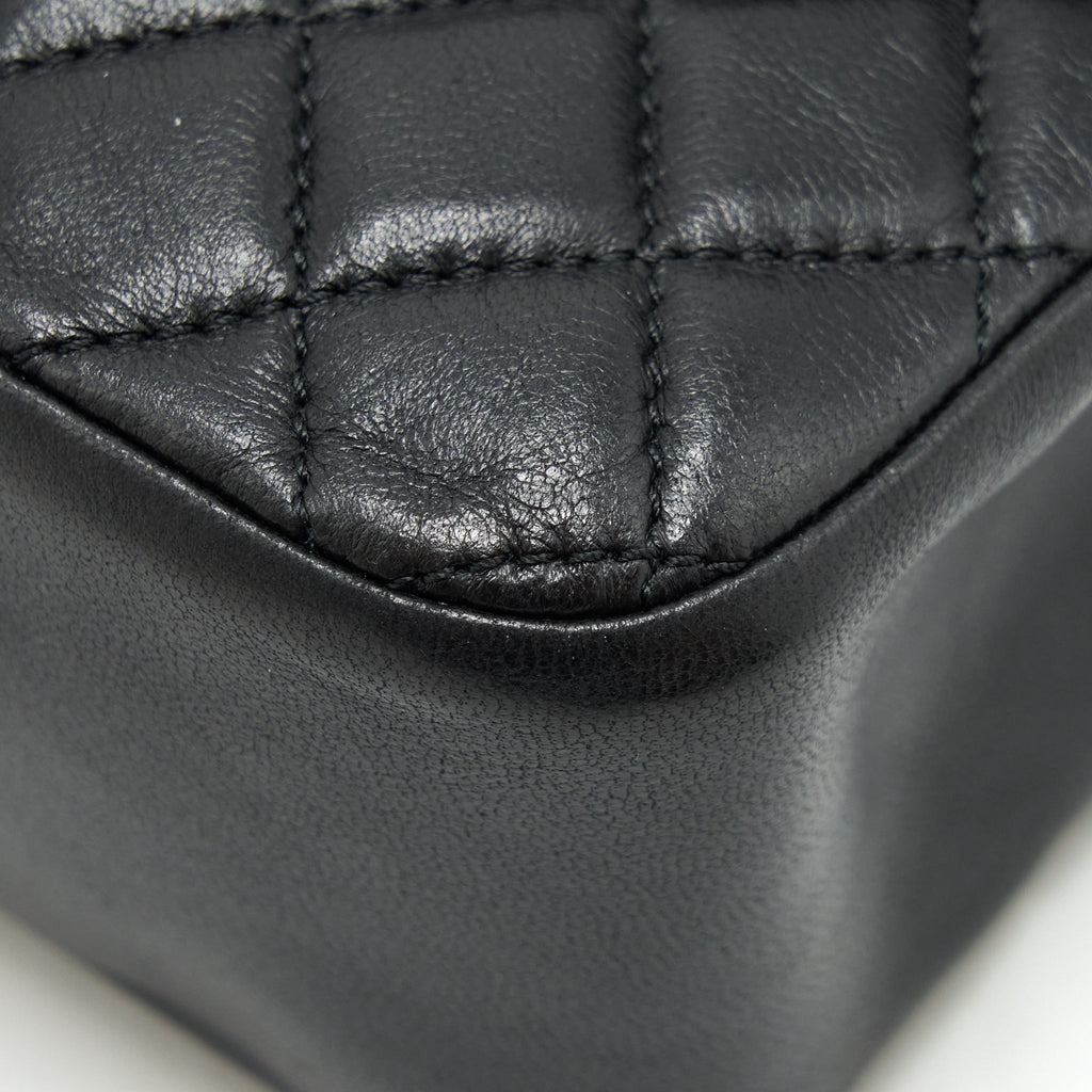 CHANEL WESTMINSTER PEARL SHOULDER BAG LAMBSKIN BLACK SHW