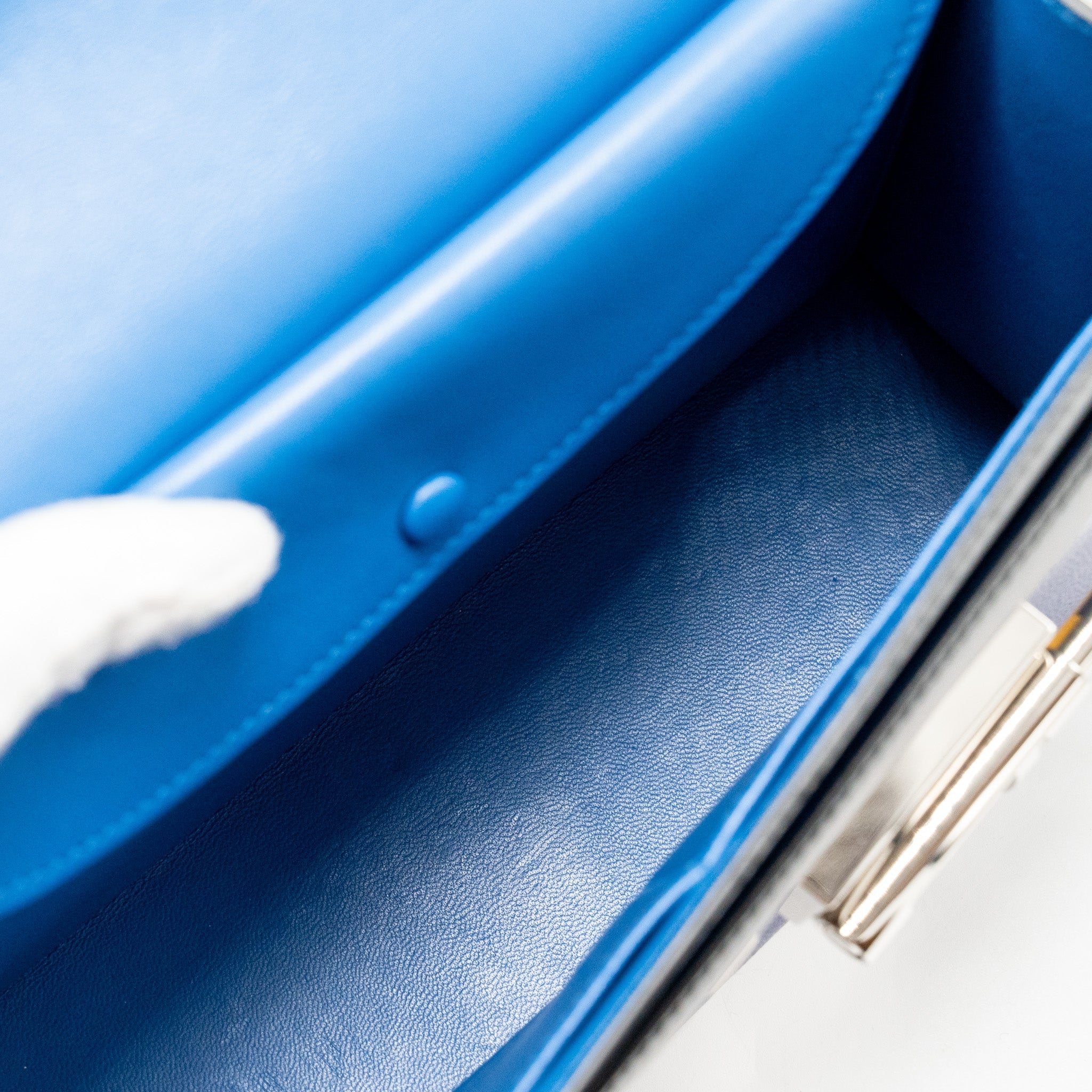HERMES VERROU 23 ALLEGRETTO LEATHER BLEU ENCRE / MULTICOLOUR SHW
