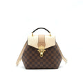 LOUIS VUITTON CLAPTON BACKPACK DAMIER EBENE LEATHER BROWN