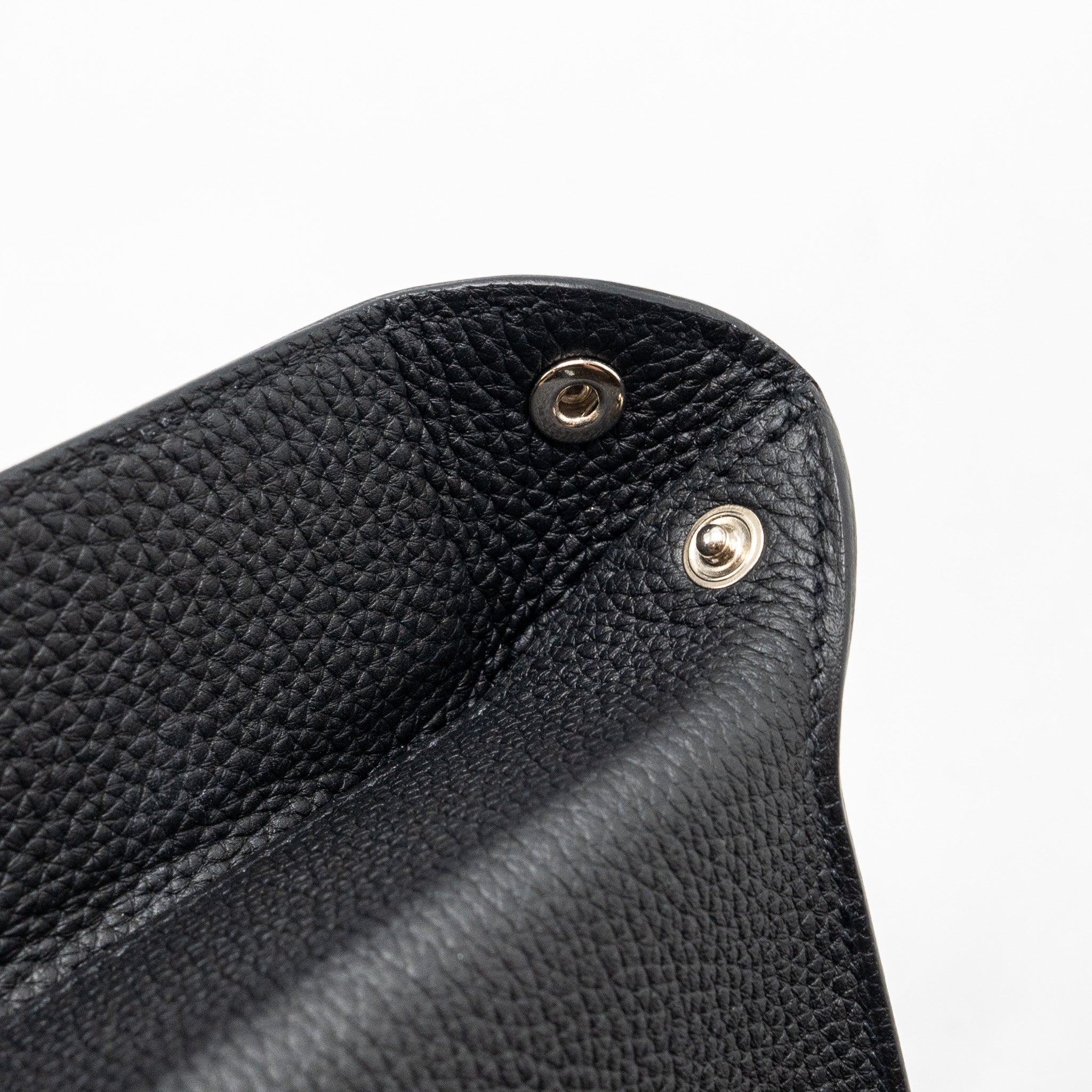 HERMES VIDEPOCHES BAG TOGO BLACK WITH MULTICOLOUR STRAP SHW