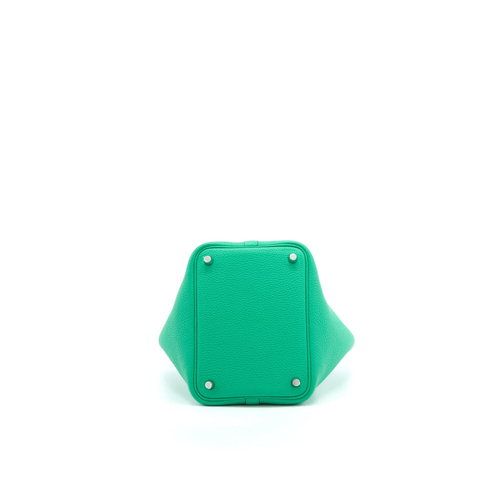 HERMES PICOTIN 18 LOCK BAG ALLIGATOR TOUCH CLEMENCE MENTHE/VERT JADE SHW