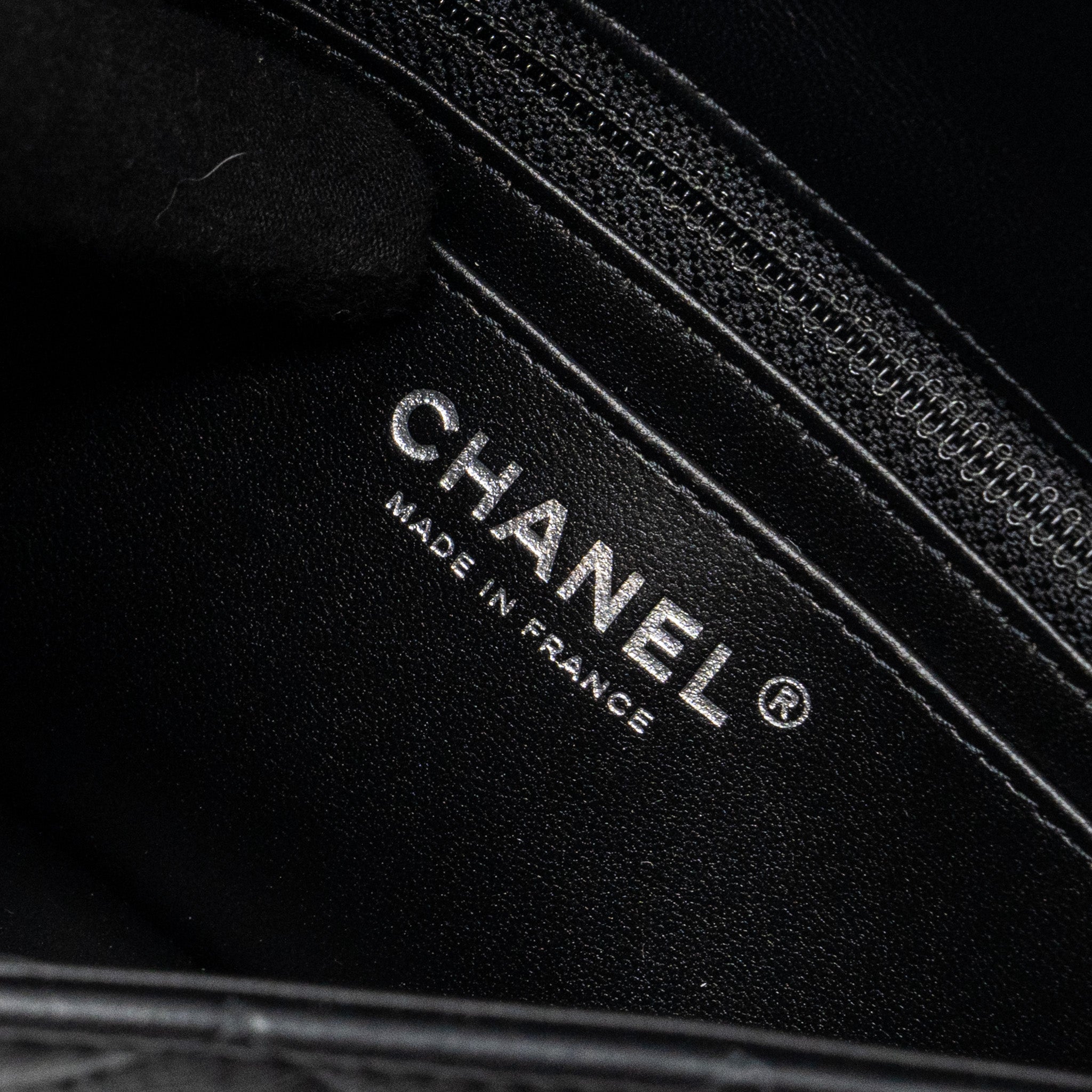 CHANEL MINI RECTANGULAR FLAP BAG LAMBSKIN BLACK SHW (MICROCHIP)