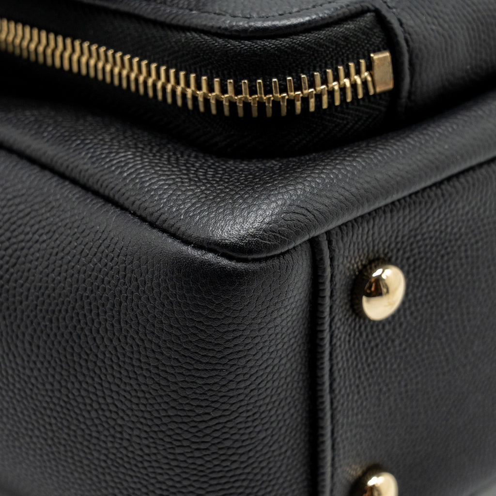 CHANEL MEDIUM BUSINESS AFFINITY CAVIAR BLACK LGHW