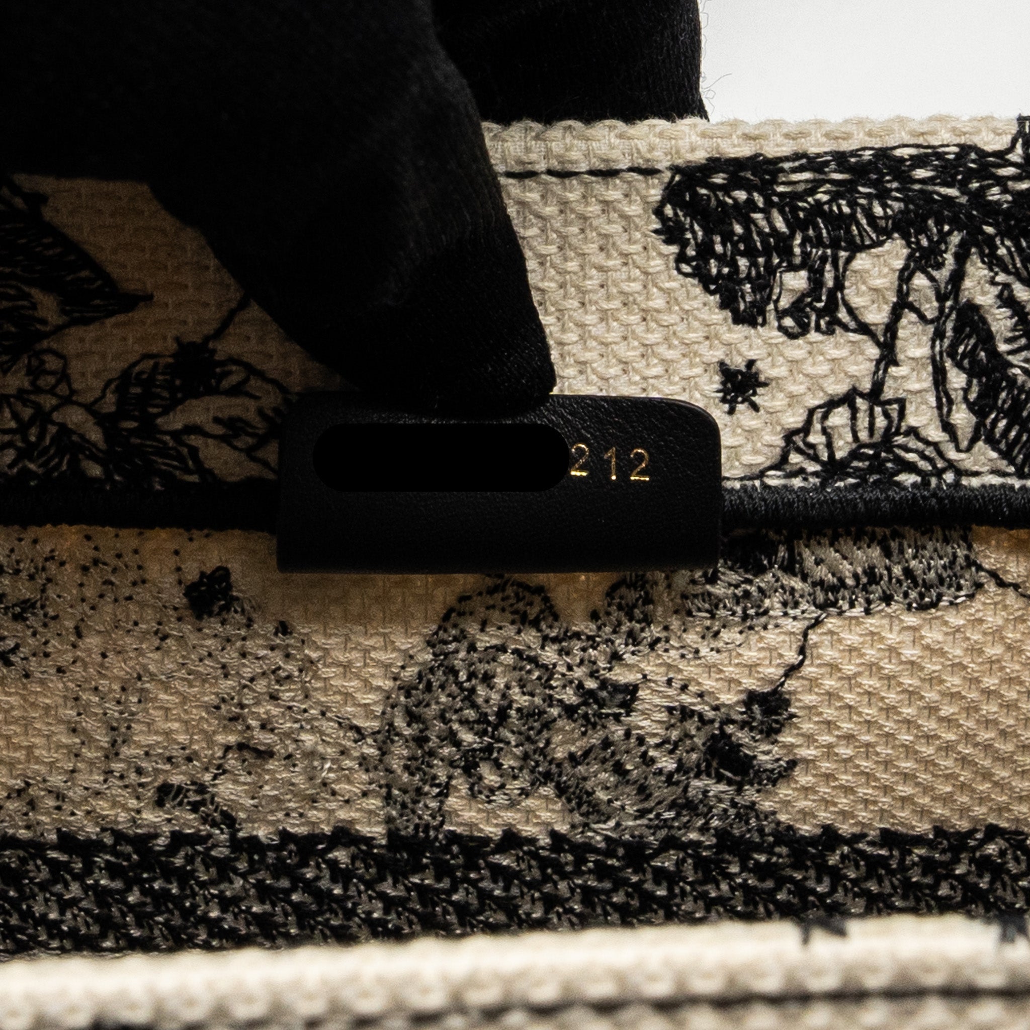 DIOR SMALL BOOK TOTE LATTE/BLACK TOILE DE JOUY ZODIAC EMBROIDERY