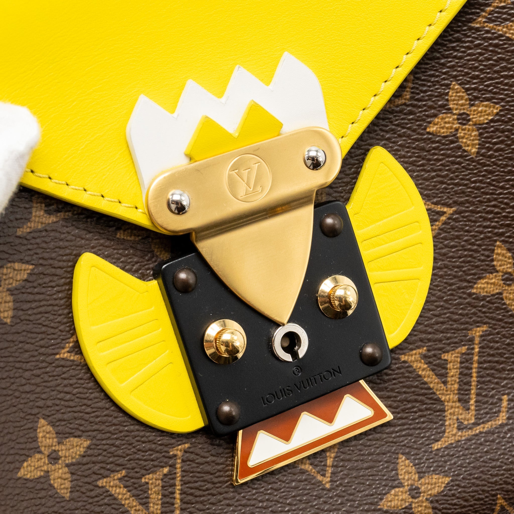 LOUIS VUITTON TRIBAL MASK POCHETTE PM MONOGRAM CANVAS/LEATHER MULTICOLOUR WITH MULTICOLOUR HARDWARE