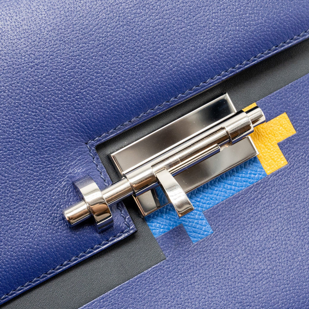 HERMES VERROU 23 ALLEGRETTO LEATHER BLEU ENCRE / MULTICOLOUR SHW