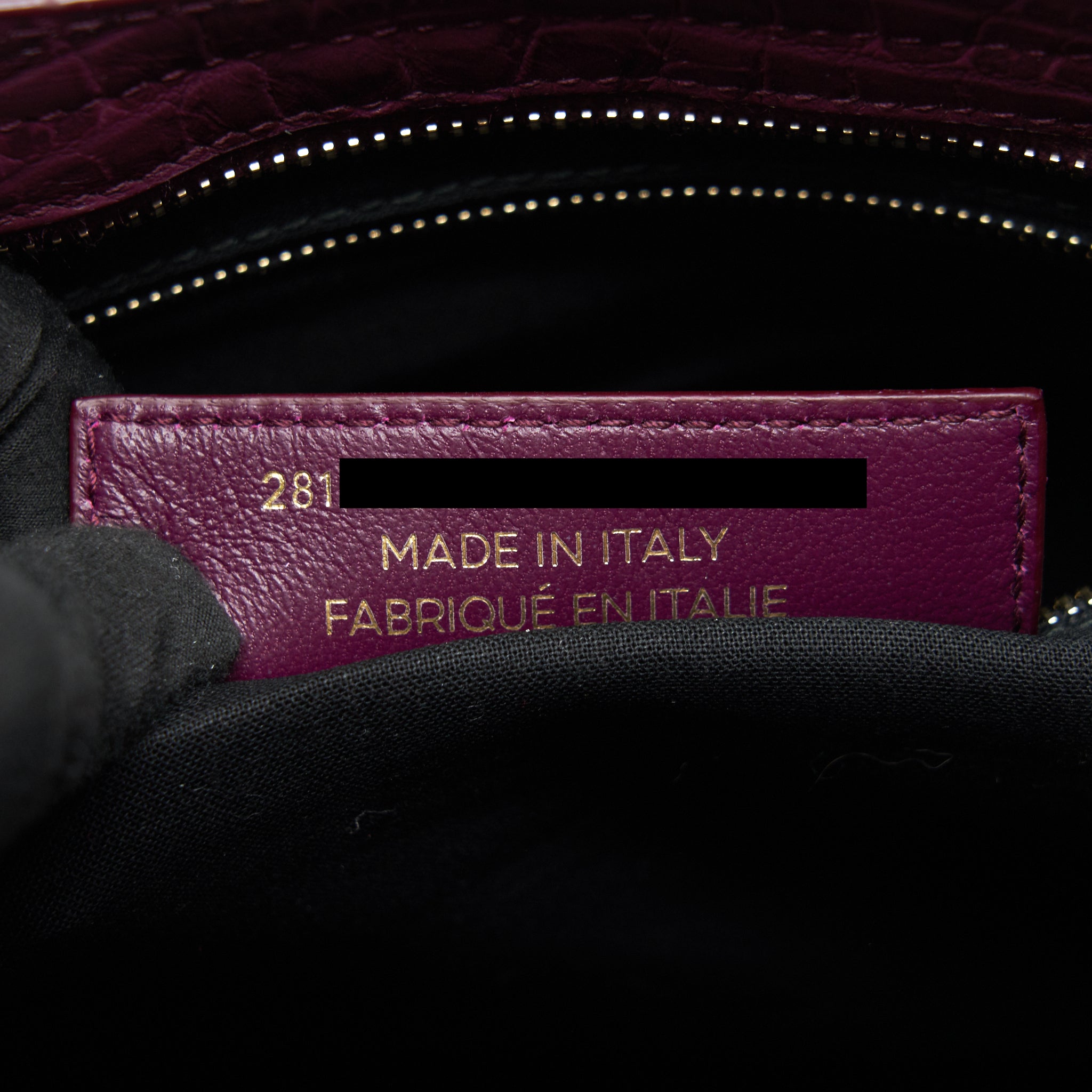 BALENCIAGA MEDIUM GIANT CITY BAG BURGUNDY CROCODILE EMBOSSED LEATHER WITH GHW