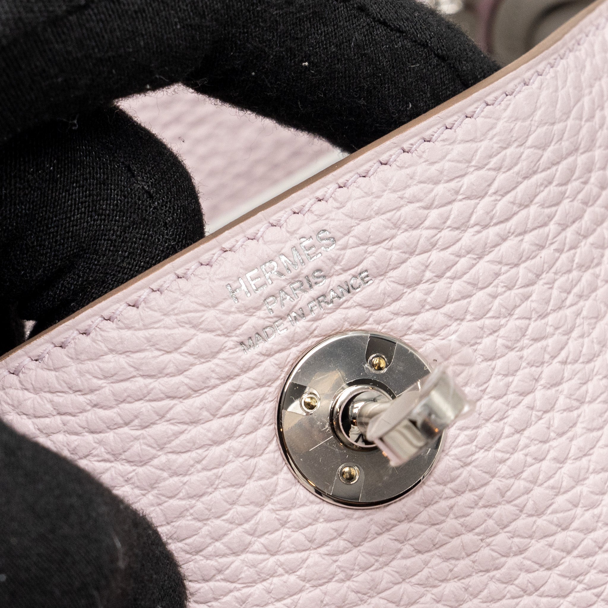 HERMES MINI LINDY CLEMENCE MAUVE PALE SHW