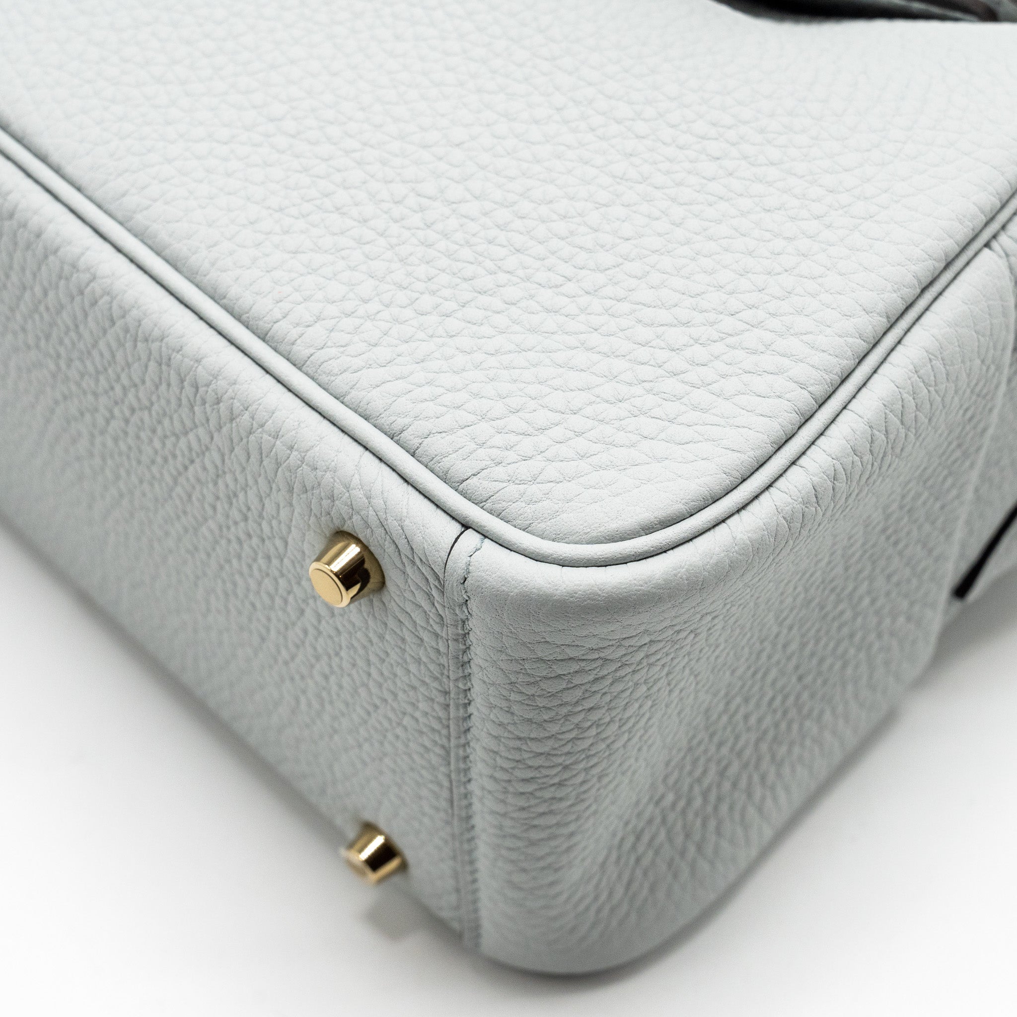 HERMES MINI LINDY CLEMENCE BLUE PALE GHW