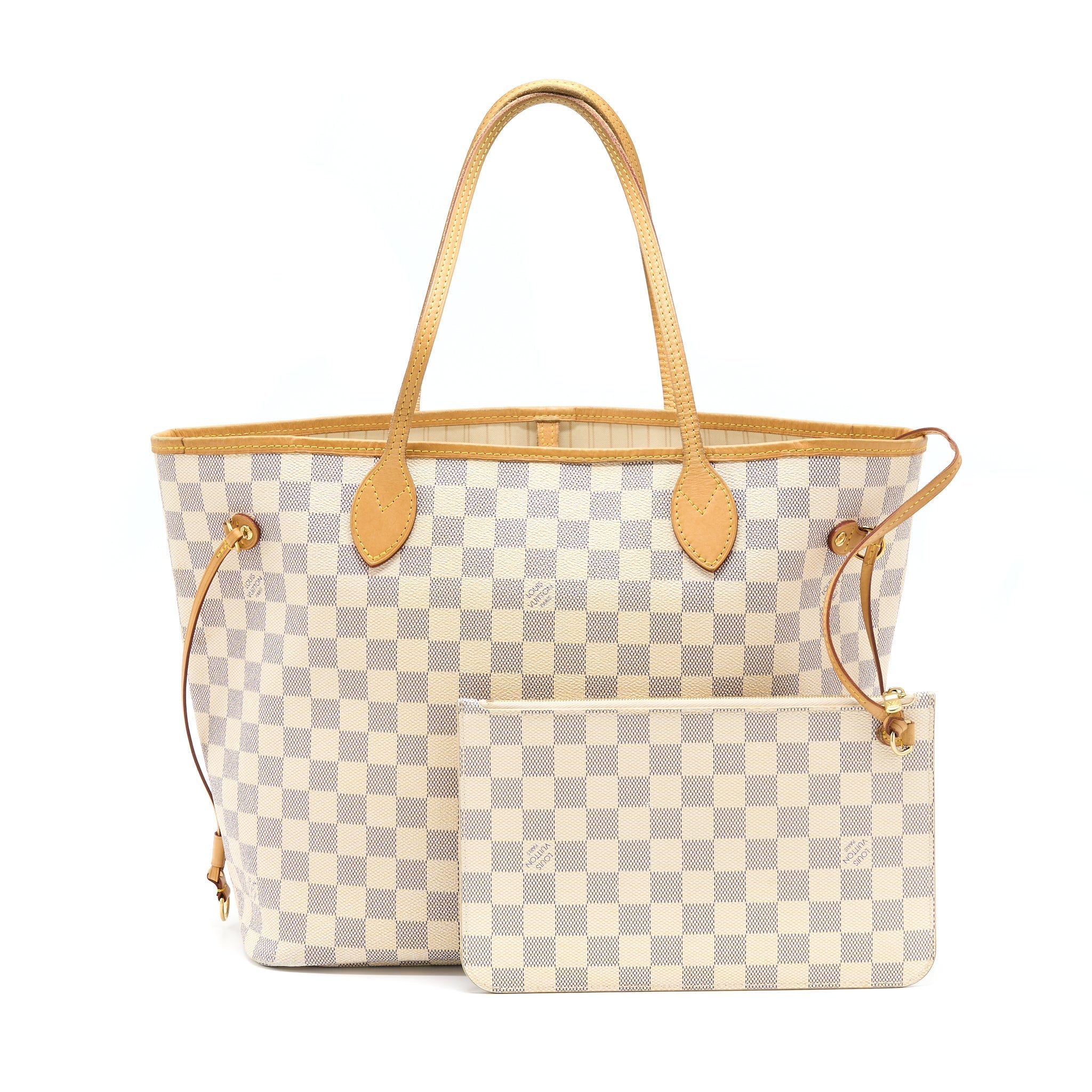 LOUIS VUITTON NEVERFULL MM DAMIER AZUR GHW