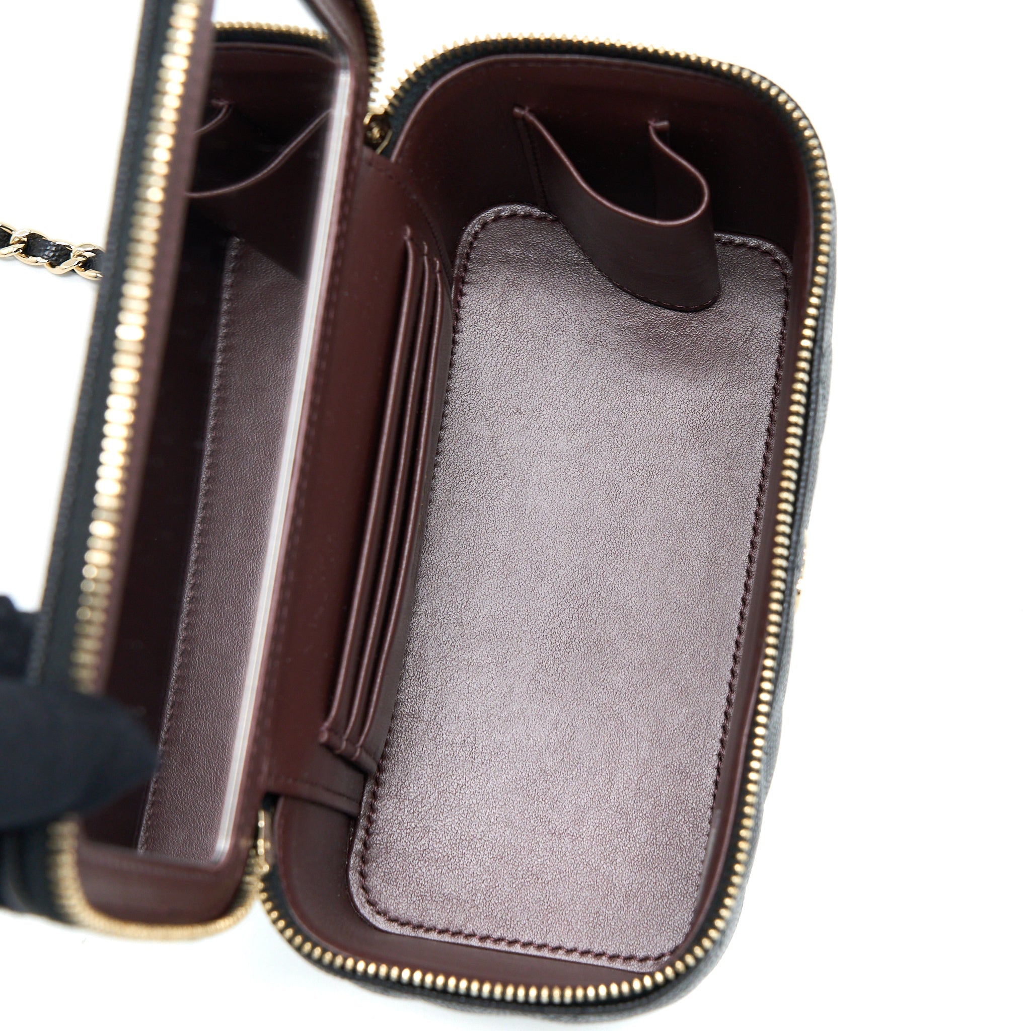 CHANEL LONG VANITY CASE CAVIAR BLACK LGHW