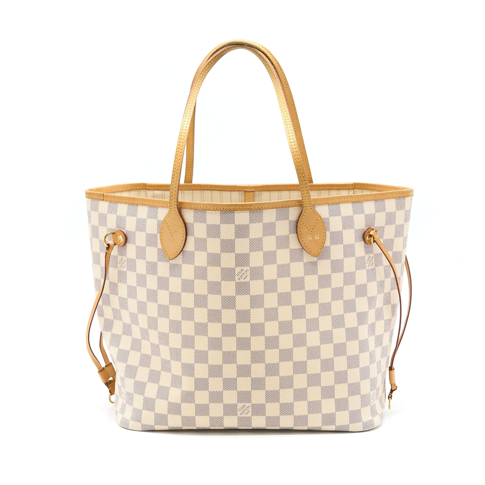 LOUIS VUITTON NEVERFULL MM DAMIER AZUR GHW