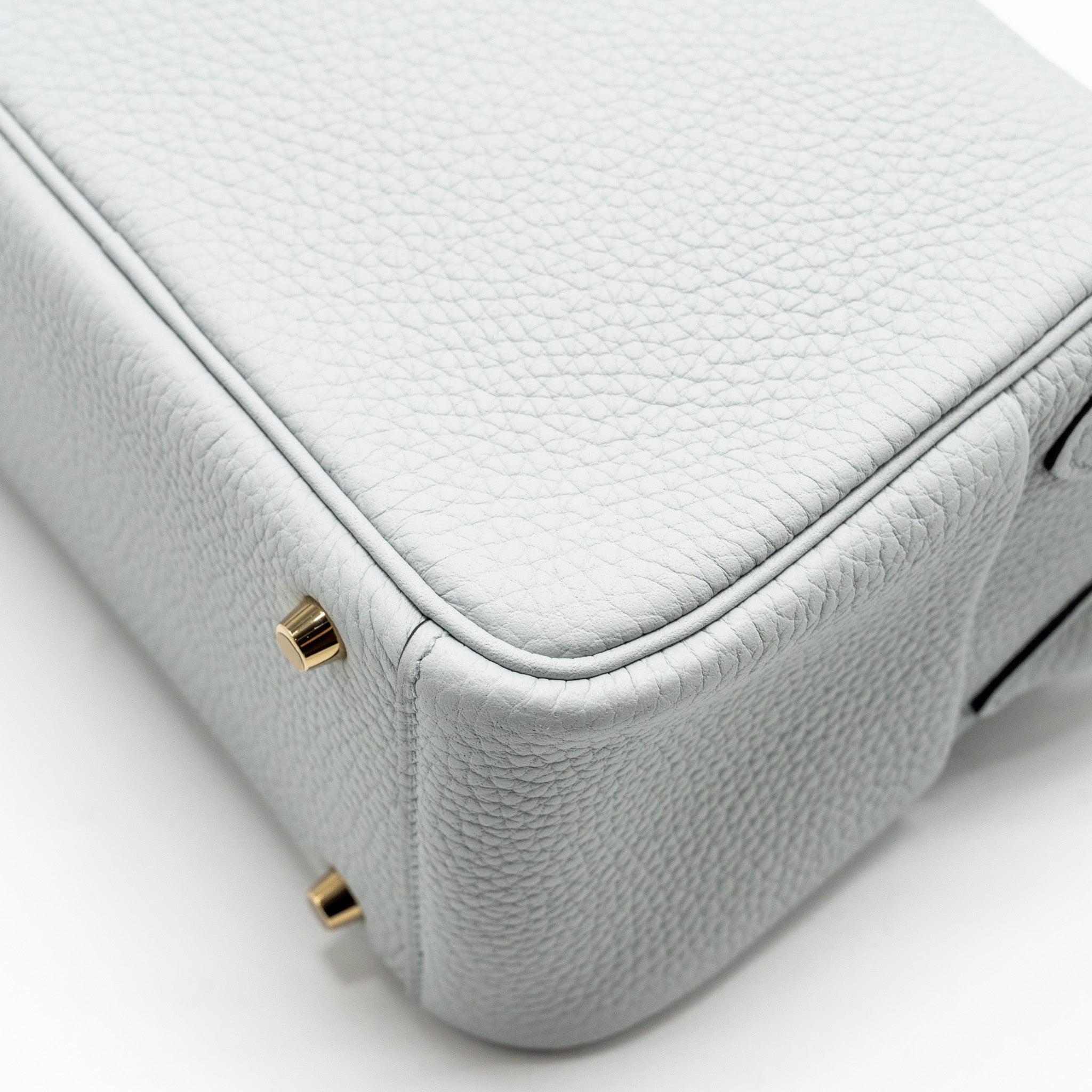 HERMES MINI LINDY CLEMENCE BLUE PALE GHW
