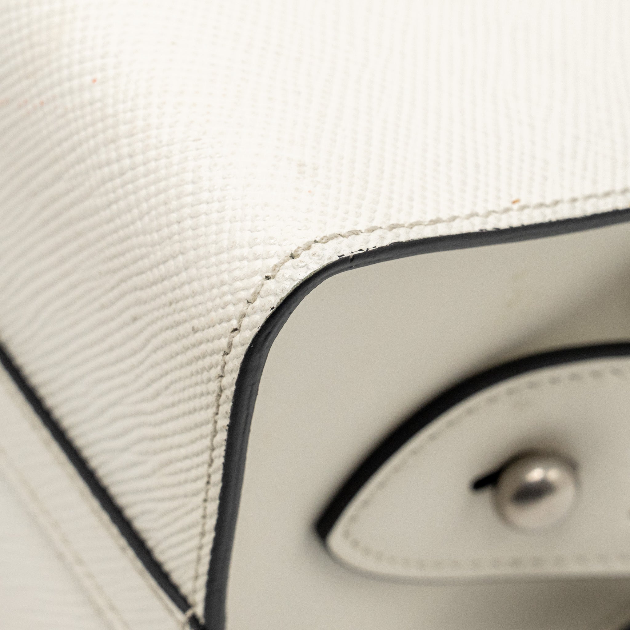 PRADA SAFFIANO MONOCHROME BAG WHITE SHW