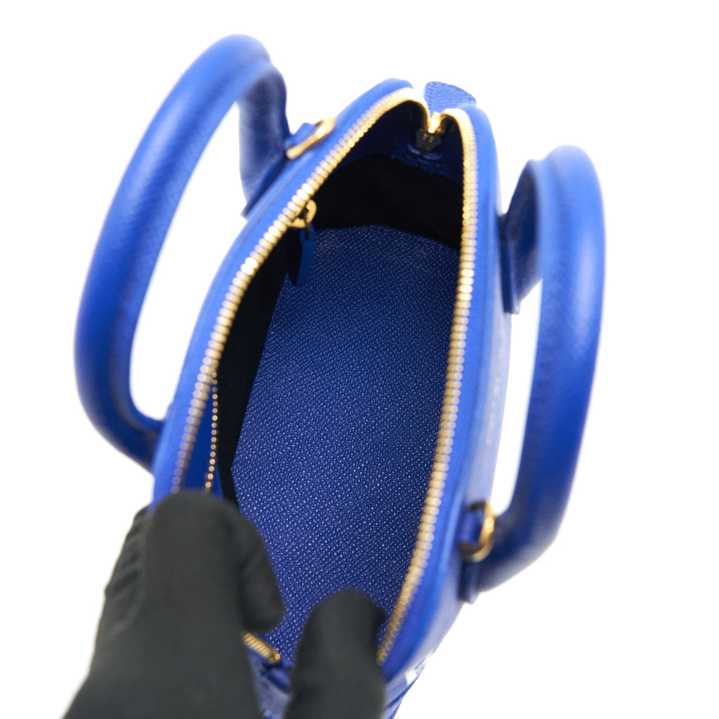 BALENIAGA VILLA TOP HANDLE BAG XXS BLUE