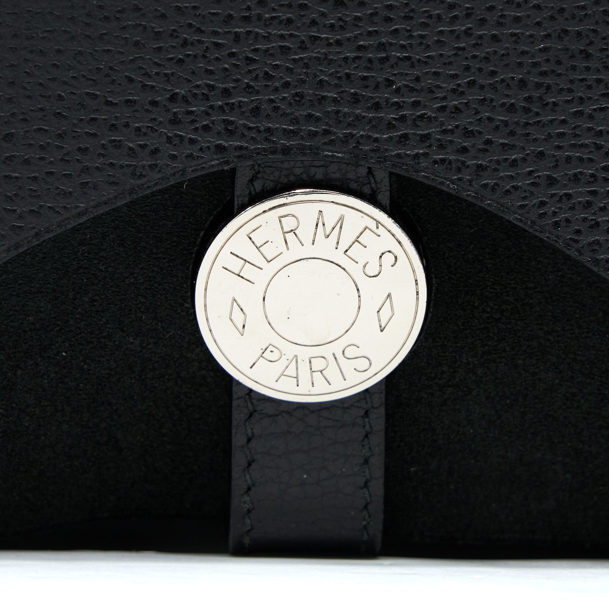 HERMES COLORADO GM BAG VACHE LIEGEE LEATHER / CANVAS BLACK SHW