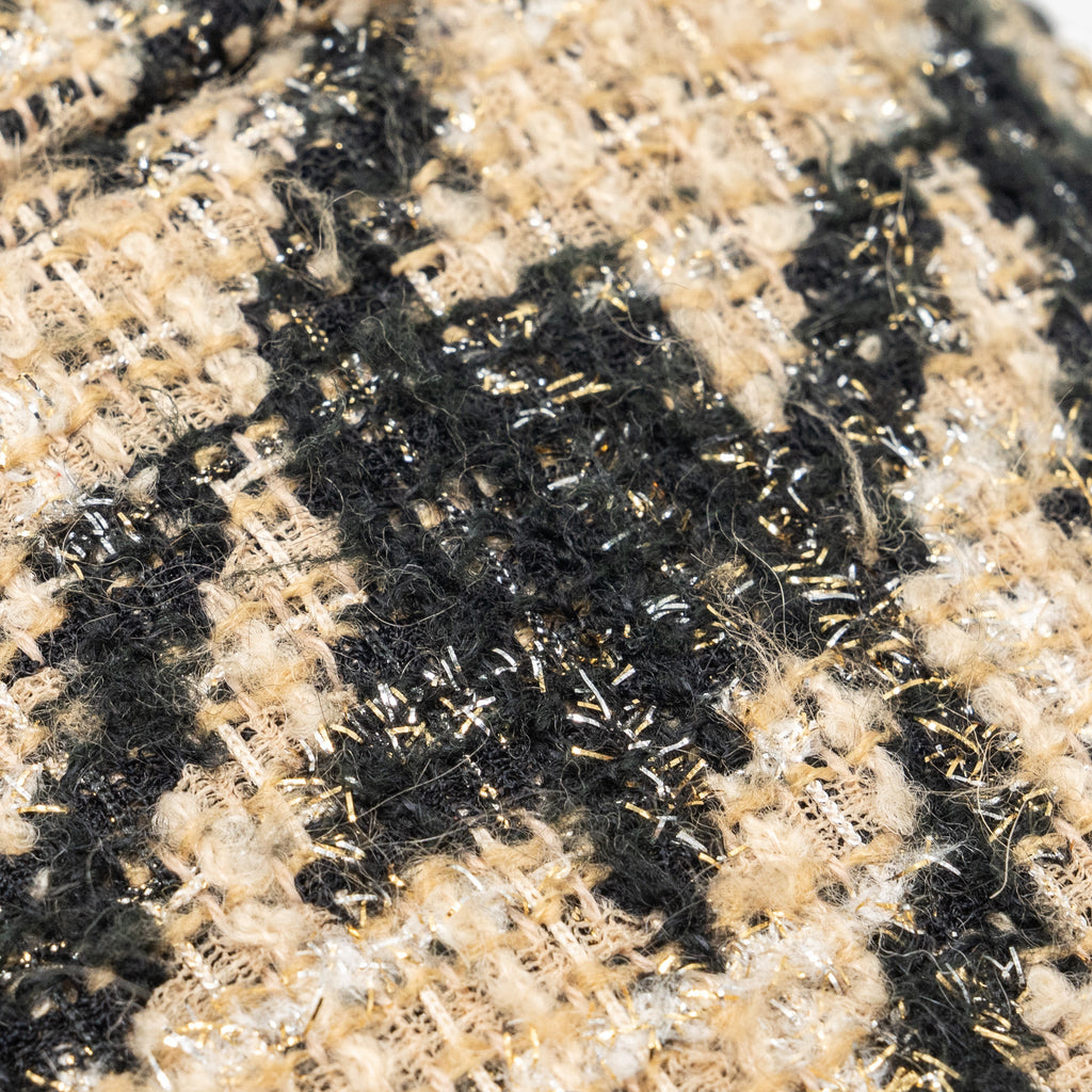 CHANEL VERTICAL PHONE CASE TWEED MULTICOLOR BLACK / LIGHT BROWN LGHW