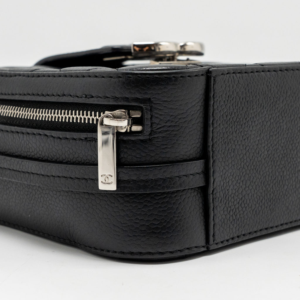 CHANEL QUILTED MINI VANITY BAG CAVIAR BLACK SHW