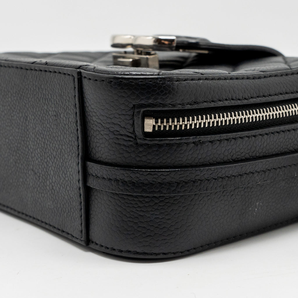 CHANEL QUILTED MINI VANITY BAG CAVIAR BLACK SHW
