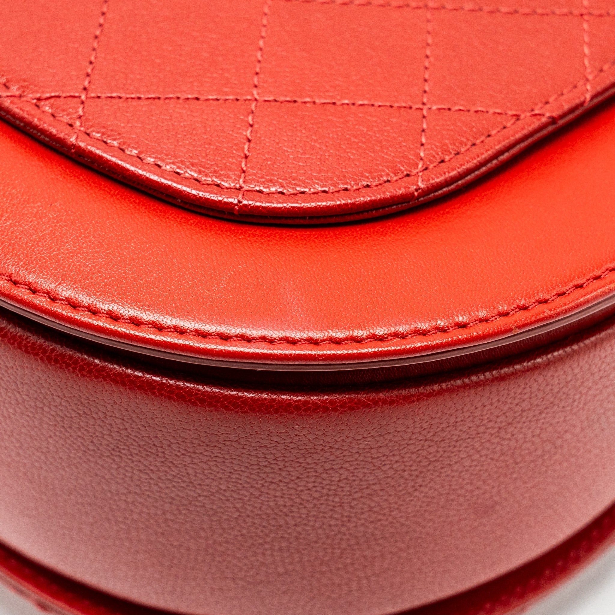 CHANEL MEDIUM COCO CURVE FLAP BAG CALFSKIN RED GHW