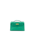 HERMES KELLY POCHETTE SWIFT U4 VERT VERTIGO GHW