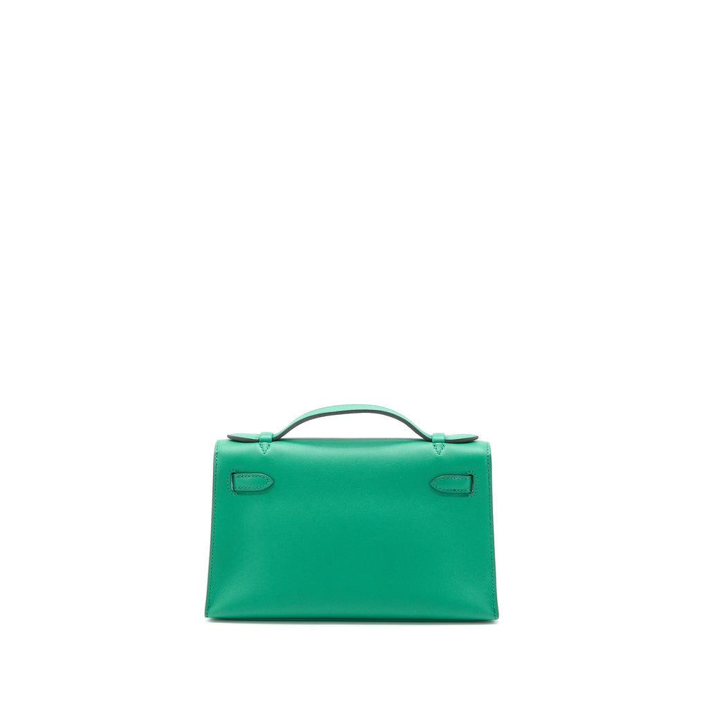 HERMES KELLY POCHETTE SWIFT U4 VERT VERTIGO GHW