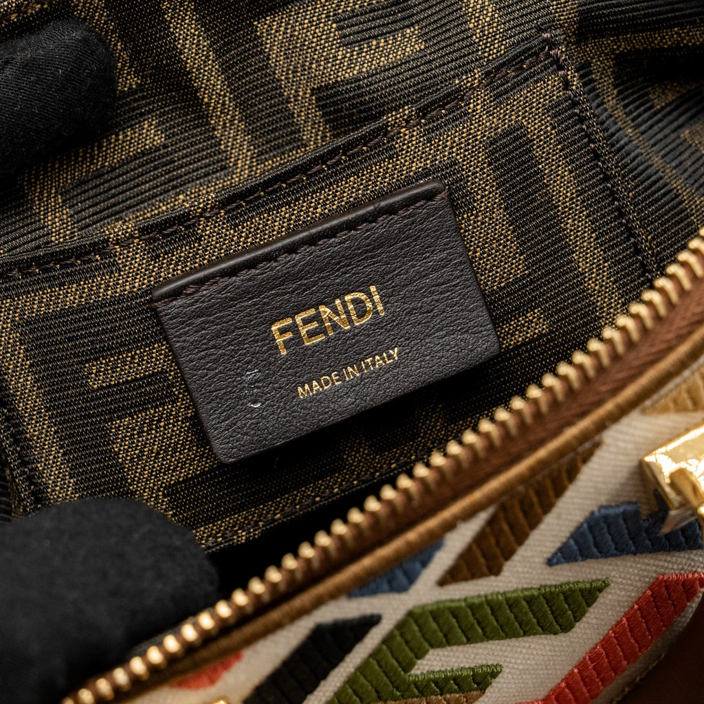 FENDI BY THE WAY MINI BAG EMBROIDERED FF CANVAS MULTICOLOUR GHW
