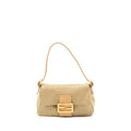 FENDI MINI MAMMA BAGUETTE CANVAS BEIGE GHW