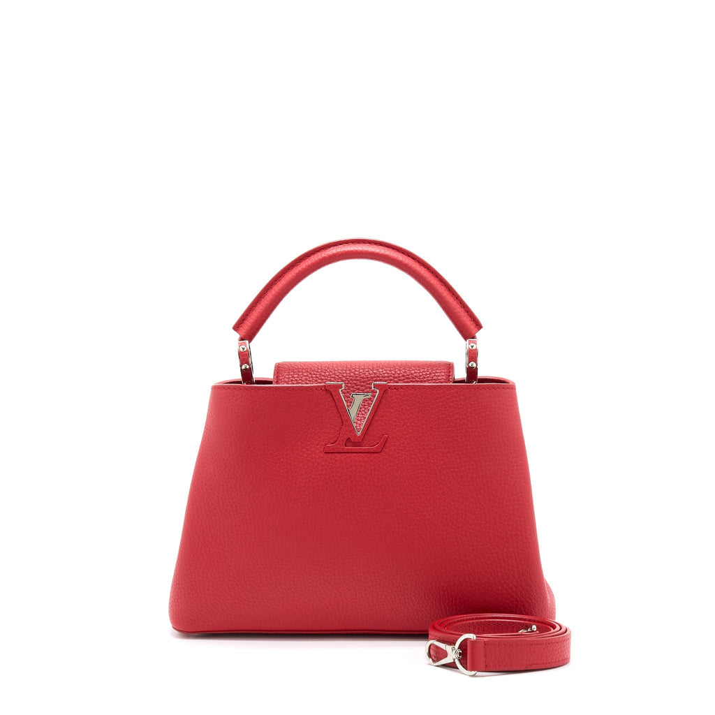 LOUIS VUITTON CAPUCINES BB TAURILLON RED GHW