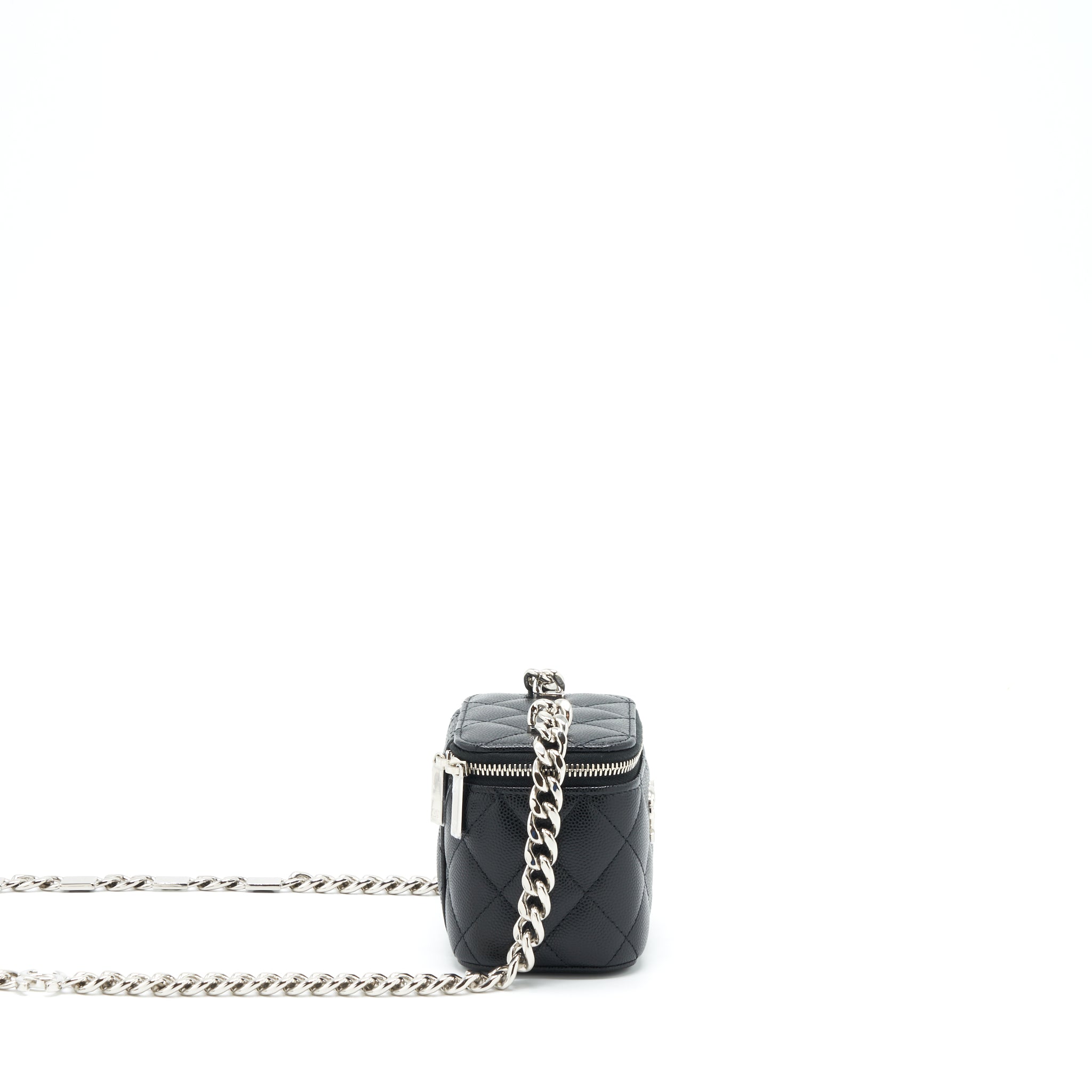 CHANEL 22S MINI VANITY WITH COCO GIANT CHAIN CAVIAR BLACK SHW