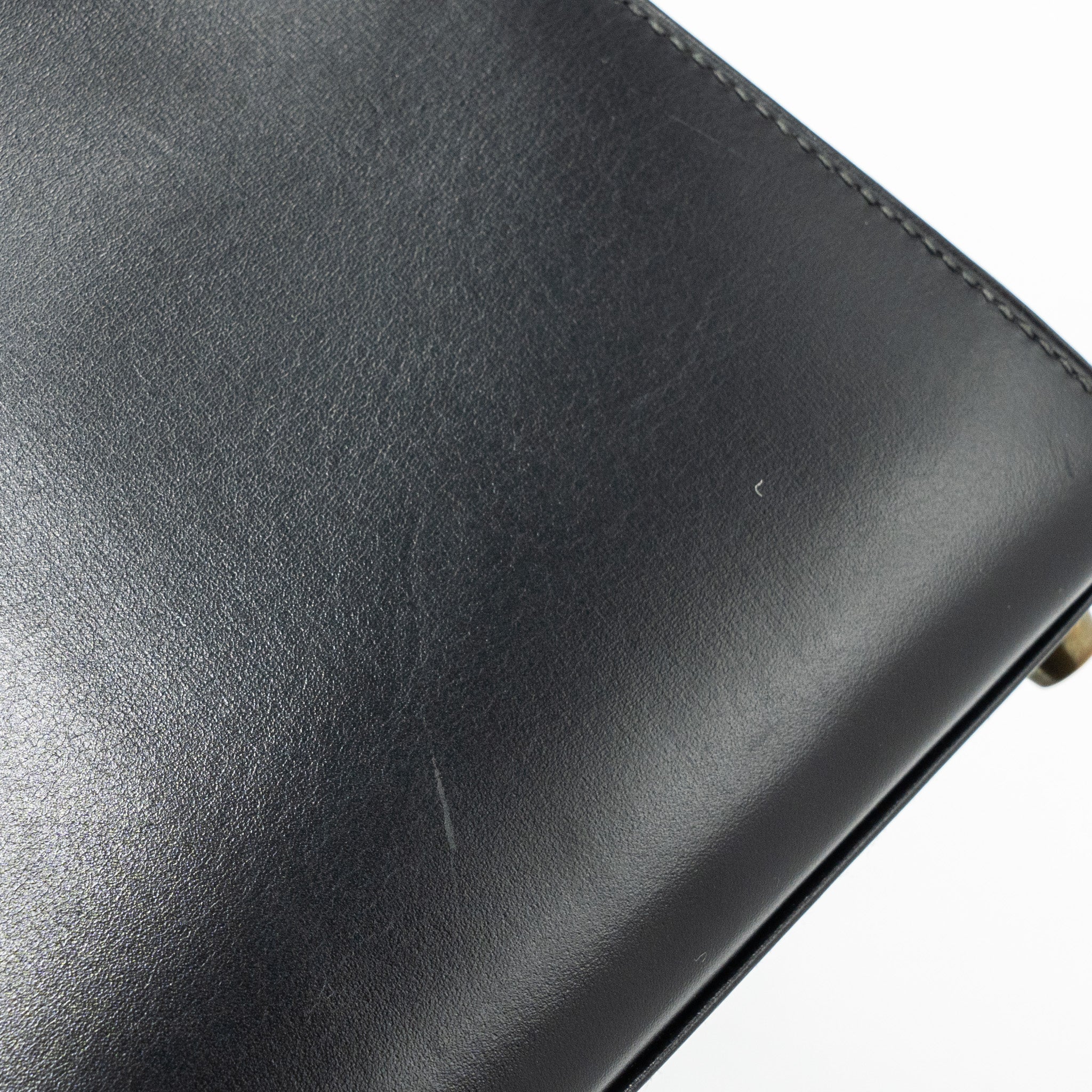 HERMES VINTAGE KELLY 20 BOX CALFSKIN BLACK GHW
