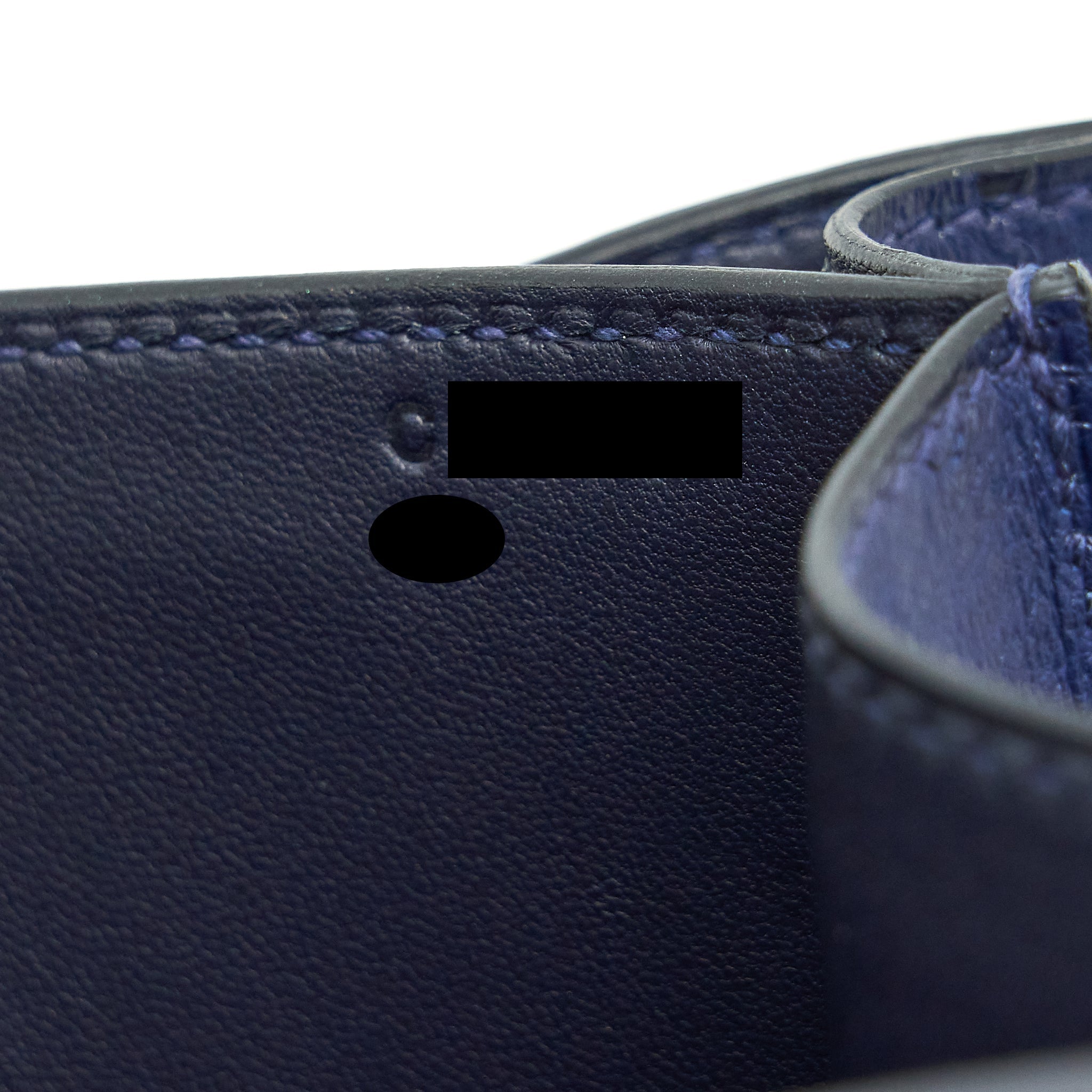 HERMES CONSTANCE 24 OSTRICH BLEU IRIS SHW