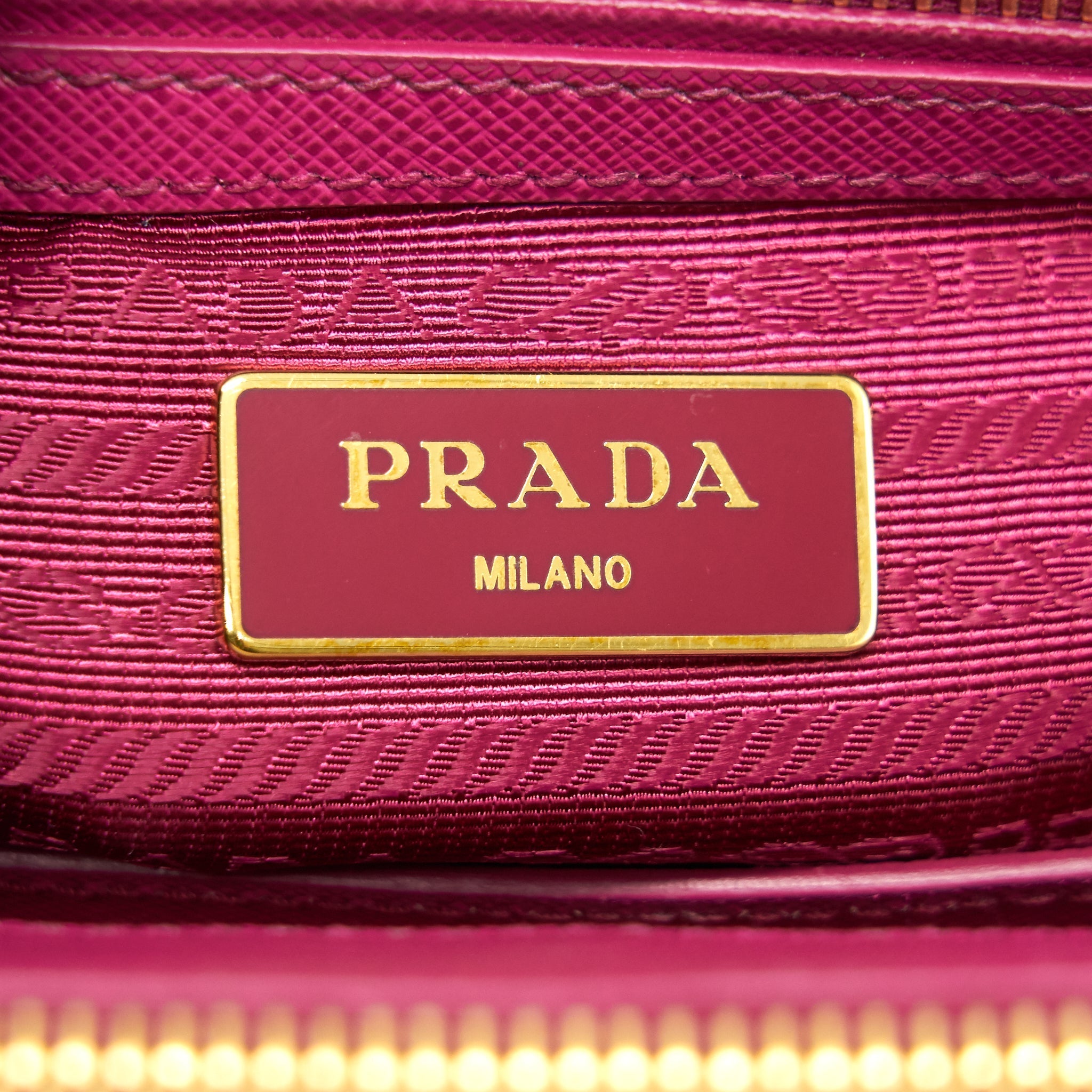 PRADA SAFFIANO TOTE BAG DARK PINK