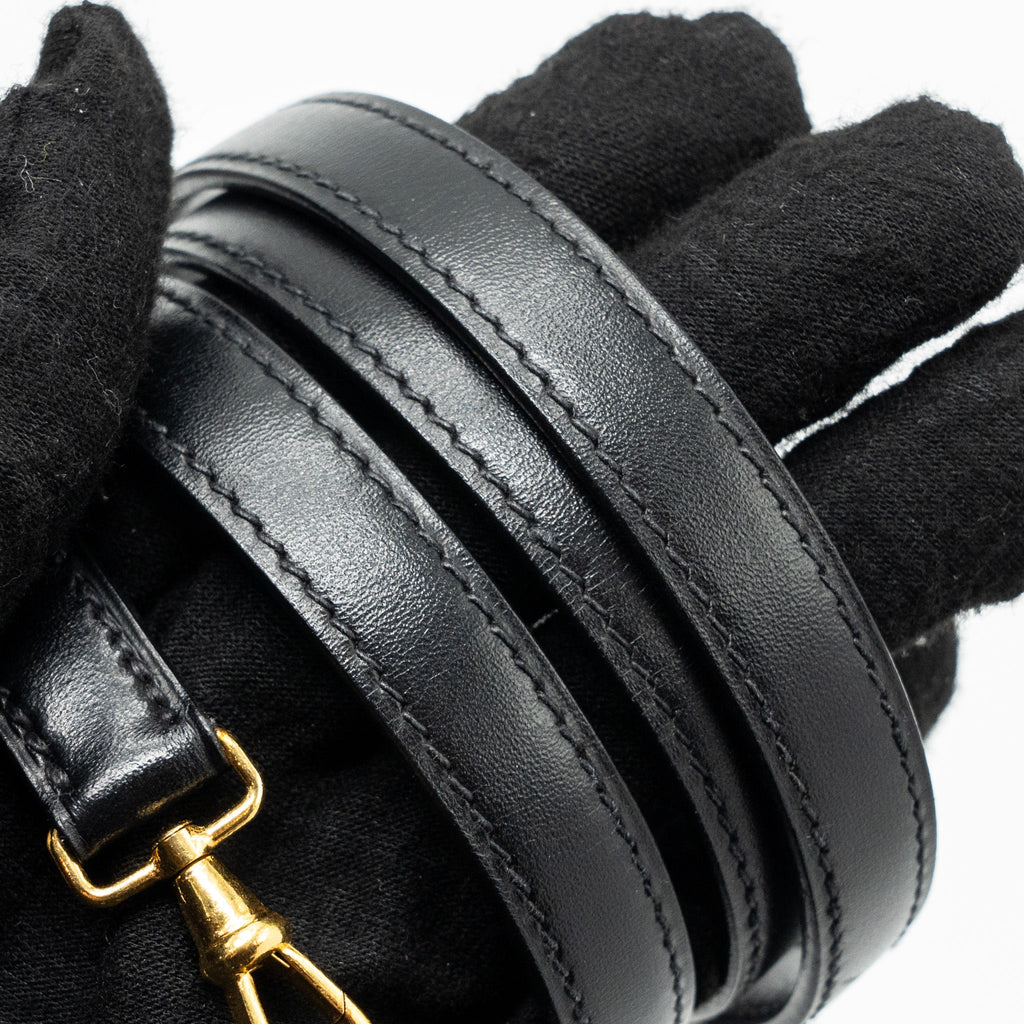 HERMES VINTAGE KELLY 20 BOX CALFSKIN BLACK GHW