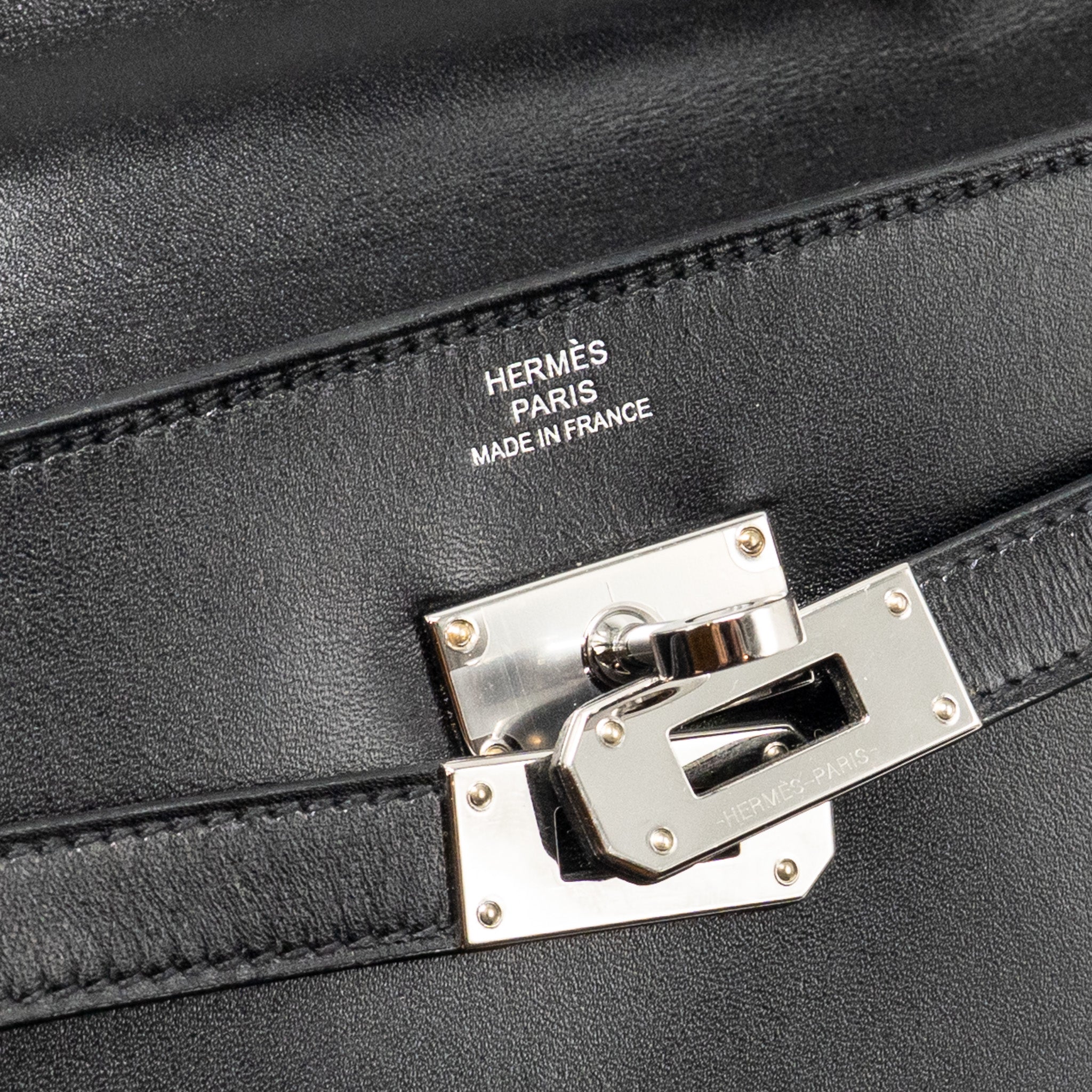 HERMES KELLY TO GO BOX BLACK SHW